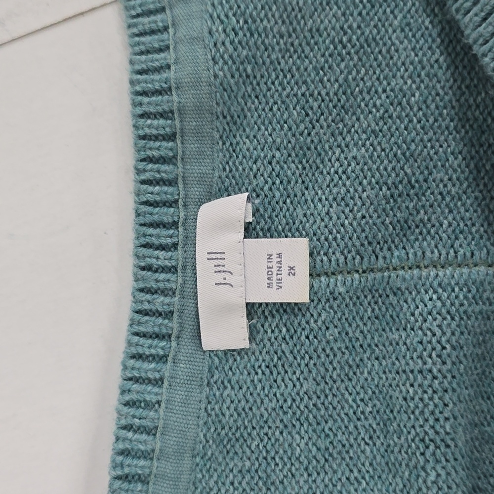 J.Jill Light Green Scoop Neck Long Side Slit Sweater Womens Size 2x - Picture 12 of 12